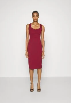 Alyona Heart Midi Dress - Robe En Jersey - Berry Wine