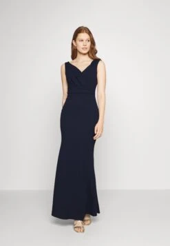 Wal G Andrew Off Shoulder Maxi Dress - Robe De Cocktail - Navy Blue