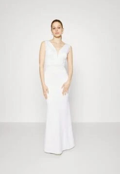 Wal G Wgxzl Wedding - Henny V Neck Maxi Dress - Robe De Cocktail - White -Wal G 038e72e39ce04a8ba6d20ae887264aea