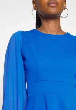Wal G Kat Sleeve Dress - Robe De Jour - Electric Blue -Wal G 041ea9d3621e499c9d9c09d44bd206f7