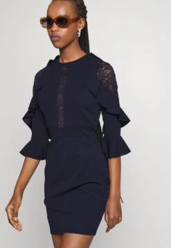 Wal G Marlee Frill Dress - Robe De Soirée - Navy Blue -Wal G 04aa36b5f59a4dd48a1898255b22bcf7