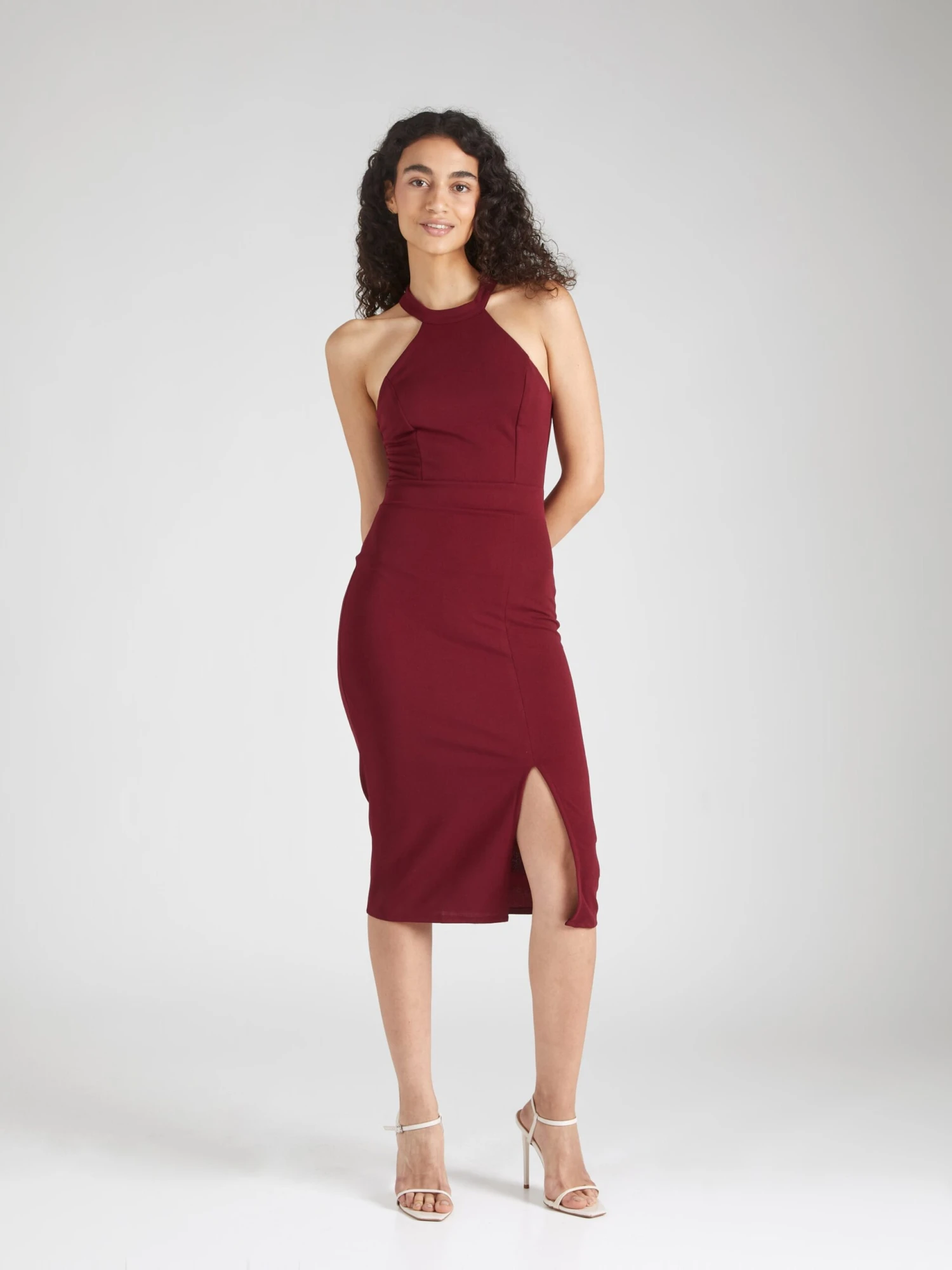 Wal G Robes Midi Robe MARGRET Femme Lie De Vin 5 Wal G Robes Midi Robe MARGRET Femme Lie De Vin – Image 3