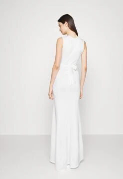 Marietta V Neck Maxi Dress - Robe En Jersey - White -Wal G 05998e43d64e44449f7f6803d0df90b2