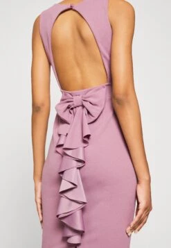 Wal G Petra Ruffle Midi - Robe En Jersey - Mauve Pink -Wal G 07b1e22243ad4478aed0cacb4b8c11dc