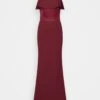 Mita Ruffle Maxi - Robe De Cocktail - Wine -Wal G 07ce05d7e406485f964dd4850892f8d4