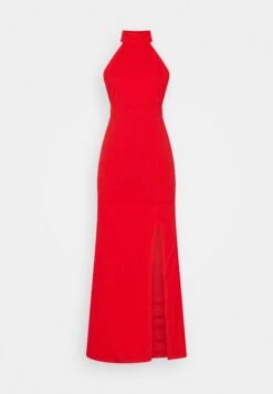 Wal G Halter Neck Maxi Dress - Robe De Cocktail - Red -Wal G 0b9e428d7ebd47f382cee1b127beaf99