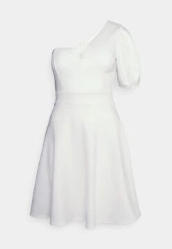 Wal G Zalora One Sleeve Skater Dress - Robe En Jersey - White -Wal G 0c0ba1fca2424e6ebac42915d4aae8e3