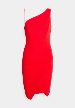 Wal G Dolly Asymmetric Mini - Robe Fourreau - Red -Wal G 0c85213a97bc4d139cca176bcb604463