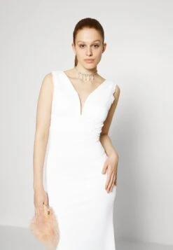 Wal G Wgxzl Wedding - Henny V Neck Maxi Dress - Robe De Cocktail - White -Wal G 0ca4edfbd6554c5ba14d4e025b3c3806