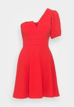 Wal G Zalora One Sleeve Skater Dress - Robe En Jersey - Red -Wal G 102413abd0e64526b67c3dee16b462af