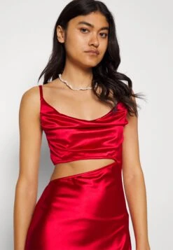 Wal G Sharara Cut Out Dress - Robe De Soirée - Red -Wal G 1049ba1f9d9d4823a71926e0763fcb65