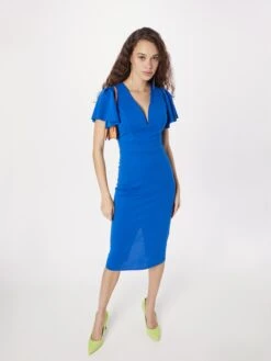 Wal G Robes Midi Robe ANTALYA Femme Bleu -Wal G 1237cb70939bc5a8a6a3f630aa346eff
