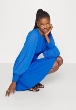 Wal G Kat Sleeve Dress - Robe De Jour - Electric Blue -Wal G 13e13727ea7740bea94e524c3b05cdf6