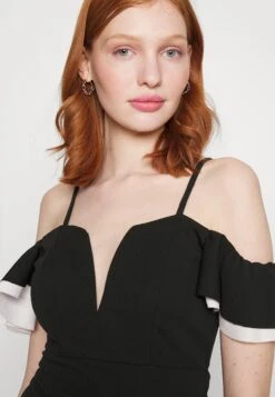 Wal G Simah Frill Midi Dress - Robe En Jersey - Black/White 10 Wal G Simah Frill Midi Dress - Robe En Jersey - Black/White -Wal G 13f01d7a29444499891f1092dccbf0a9