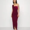 Wal G Fionn One Shoulder Dress - Robe De Cocktail - Wine
