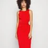Wal G Ollie Cut Out Midi Dress - Robe De Soirée - Red