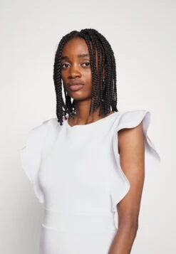 Wal G Hope Ruffle Midi - Robe De Soirée - White -Wal G 1eb02cefe0354ab6948e7689d5f83653