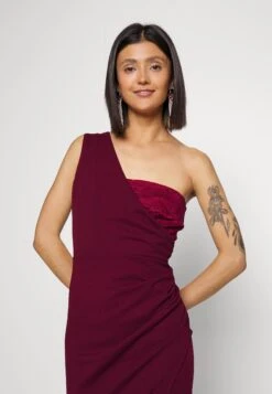 Wal G Fionn One Shoulder Dress - Robe De Cocktail - Wine -Wal G 1ed522b4811847eb9567b62482cda8e9
