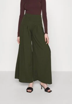 Wal G Venisa Wide Leg Trouser - Pantalon Classique - Dark Khaki