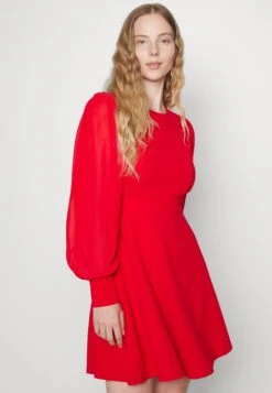 Wal G Kat Sleeve Dress - Robe De Jour - Red -Wal G 23b21a03a5274aaeb31ea80f877962f9
