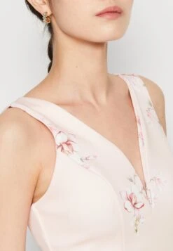 Wal G Wedding Dolly V Neck Print Maxi - Robe En Jersey - Apricot/Multi-Coloured -Wal G 2494950045b242d7b7f24b85a7fc2164