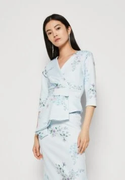 Wal G Wedding - Isabella Wrap Midi - Robe De Soirée - Light Blue -Wal G 24b91f2179984123ad20ce934c33debe