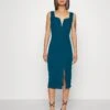 Wal G Cruise Midi Dress - Robe Fourreau - Dark Teal Blue -Wal G 2616e63c55024b0b86414db9c767a5e6
