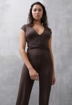 Wal G Party Hala V Neck - Combinaison - Chocolate Brown -Wal G 27bc50efbb894d3fb24ac66ed42e3328