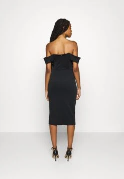 Wal G Alex Off Shoulder Midi - Robe De Soirée - Black -Wal G 283115faa3e54174b88ef281539eb196