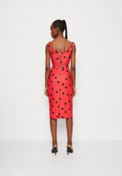 Wal G Valentines Heart Midi Skirt - Jupe Crayon - Red/Black -Wal G 2a3b0591798440568542d034d30d2f99