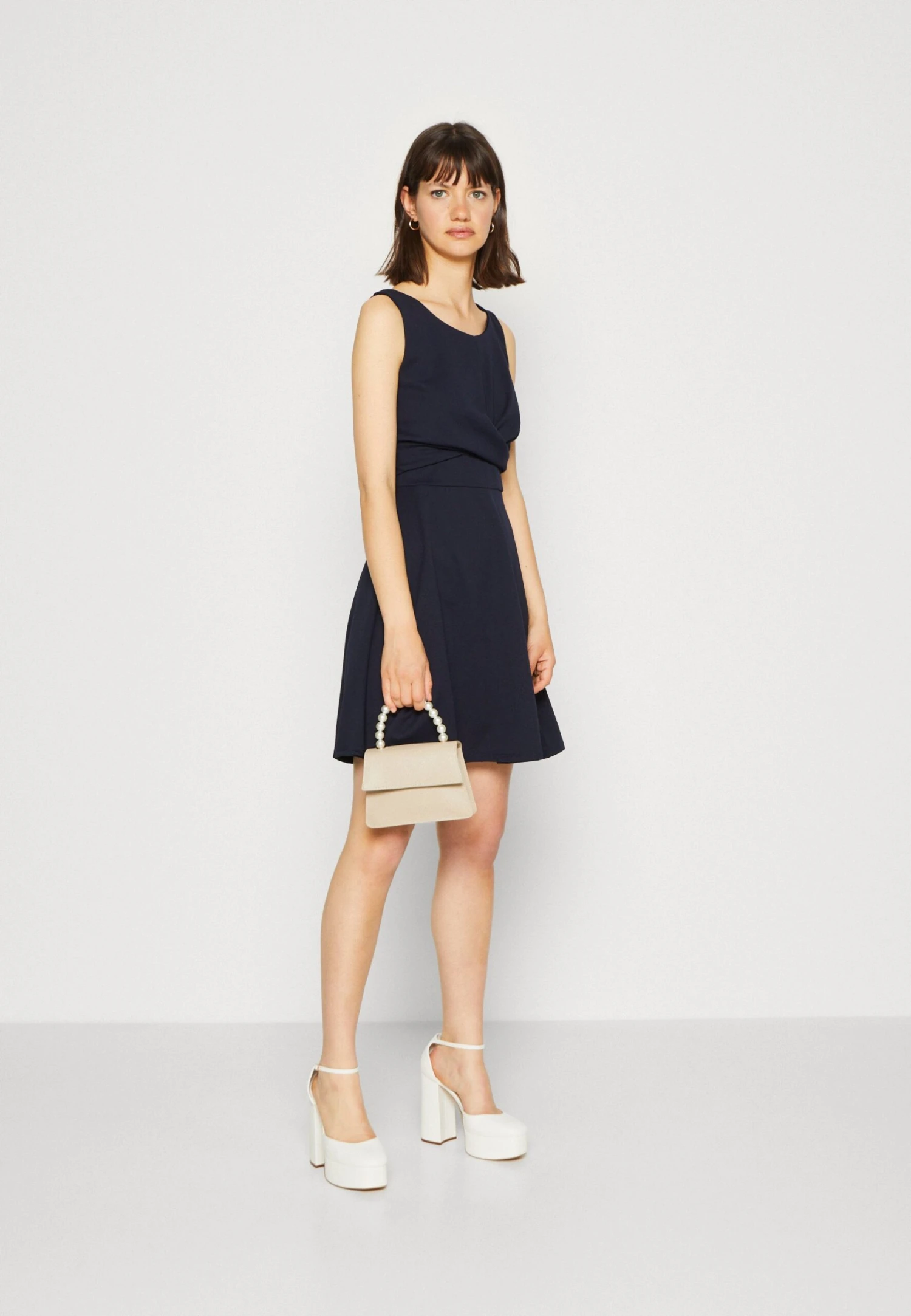 Wal G Jaqueline Skater Dress - Robe En Jersey - Navy Blue 4 Wal G Jaqueline Skater Dress - Robe En Jersey - Navy Blue – Image 2