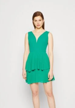 Wal G Cruise Collection Abigail Ruffle Mini - Robe De Soirée - Leaf Green