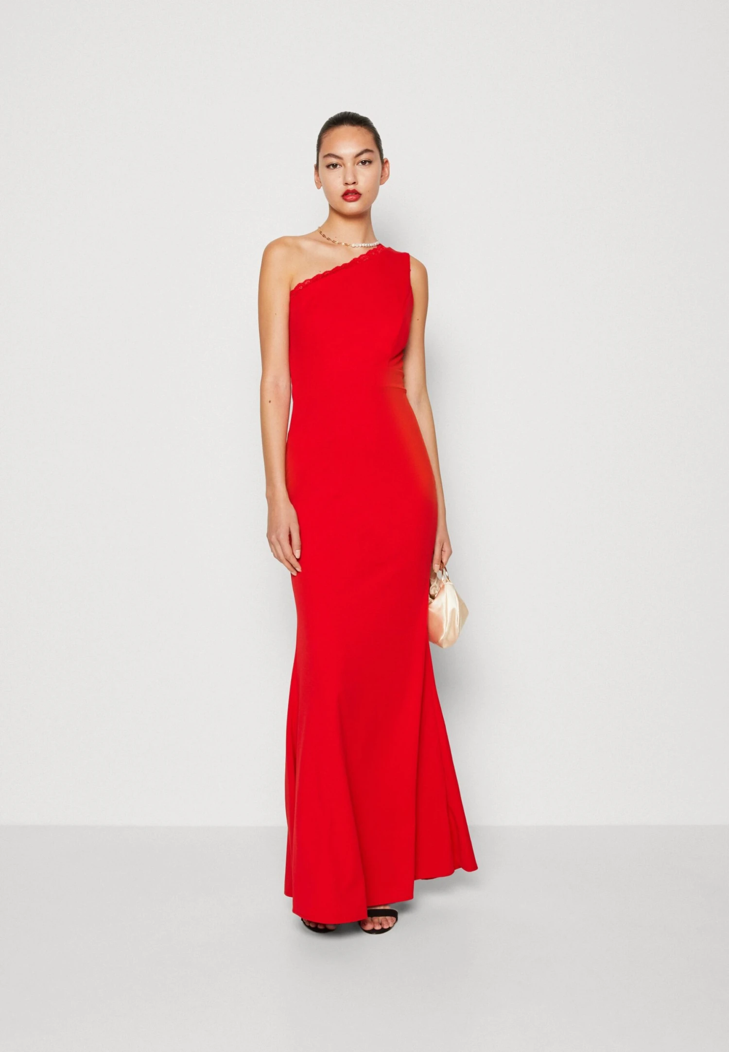 Wal G Wendy One Shoulder Maxi Dress - Robe En Jersey - Red 4 Wal G Wendy One Shoulder Maxi Dress - Robe En Jersey - Red – Image 2