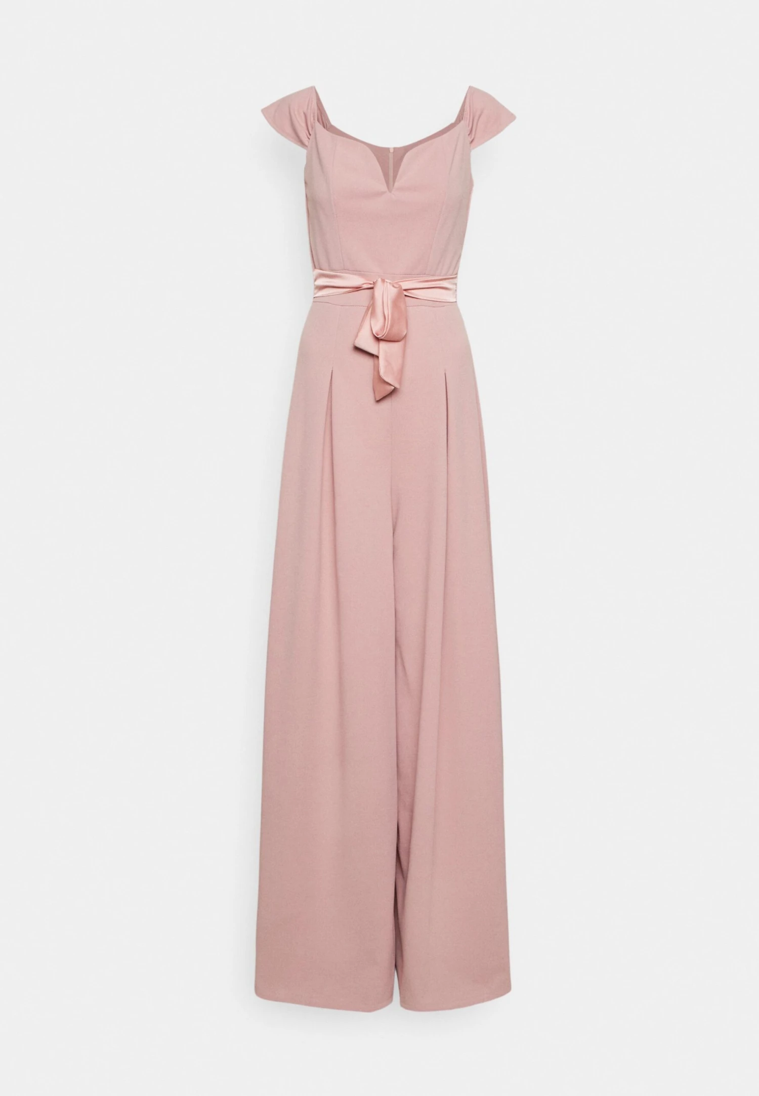 Teo V Neck Wide Leg Bow - Combinaison - Blush Pink 7 Teo V Neck Wide Leg Bow - Combinaison - Blush Pink – Image 5