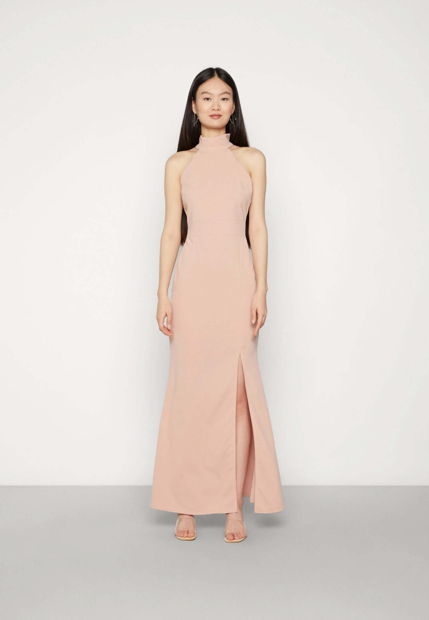 Wal G Sara Halter Neck Maxi Dress - Robe De Cocktail - Blush Pink 3 Wal G Sara Halter Neck Maxi Dress - Robe De Cocktail - Blush Pink