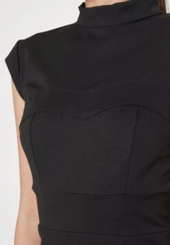 Bambinaroll Neck Midi Dress - Robe En Jersey - Black -Wal G 315bdfdd08c44855b8a5cbe3f3e65d26