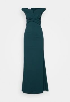 Wal G Kia Off The Shoulder Maxi Dress - Robe De Cocktail - Forest Green -Wal G 320d18d11cd240e6bf792893b715adbe