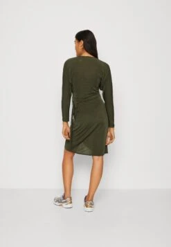 Wal G Zarah Wrap Mini - Robe En Jersey - Olive Green -Wal G 384cfd6dd8984ee5b6970ab3d7fcfa87