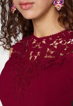 Wal G Accessorie Neck Skater Dress - Robe De Soirée - Wine -Wal G 38ce8a446c19423ea5dd87795f8cffe7