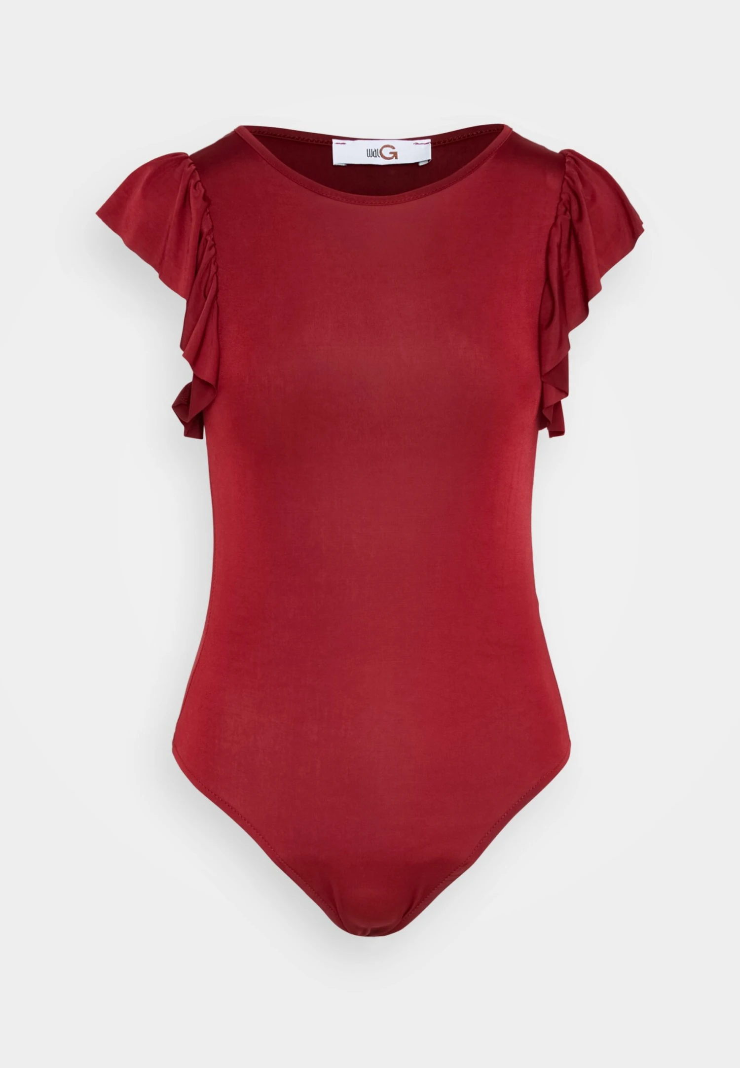 Wal G Ben Ruffle Bodysuit - T-Shirt Imprimé - Burgundy 7 Wal G Ben Ruffle Bodysuit - T-Shirt Imprimé - Burgundy – Image 5