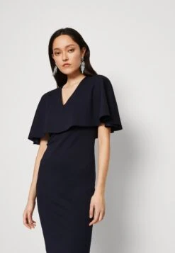 Wal G Ronny Cape Midi - Robe En Jersey - Navy Blue -Wal G 3c77c80367b8463d93066e025340cb94