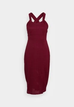 Wal G Jimmy Cross Over Midi Dress - Robe De Soirée - Wine -Wal G 3d82d9e54bee427e9aeee490386a2c83