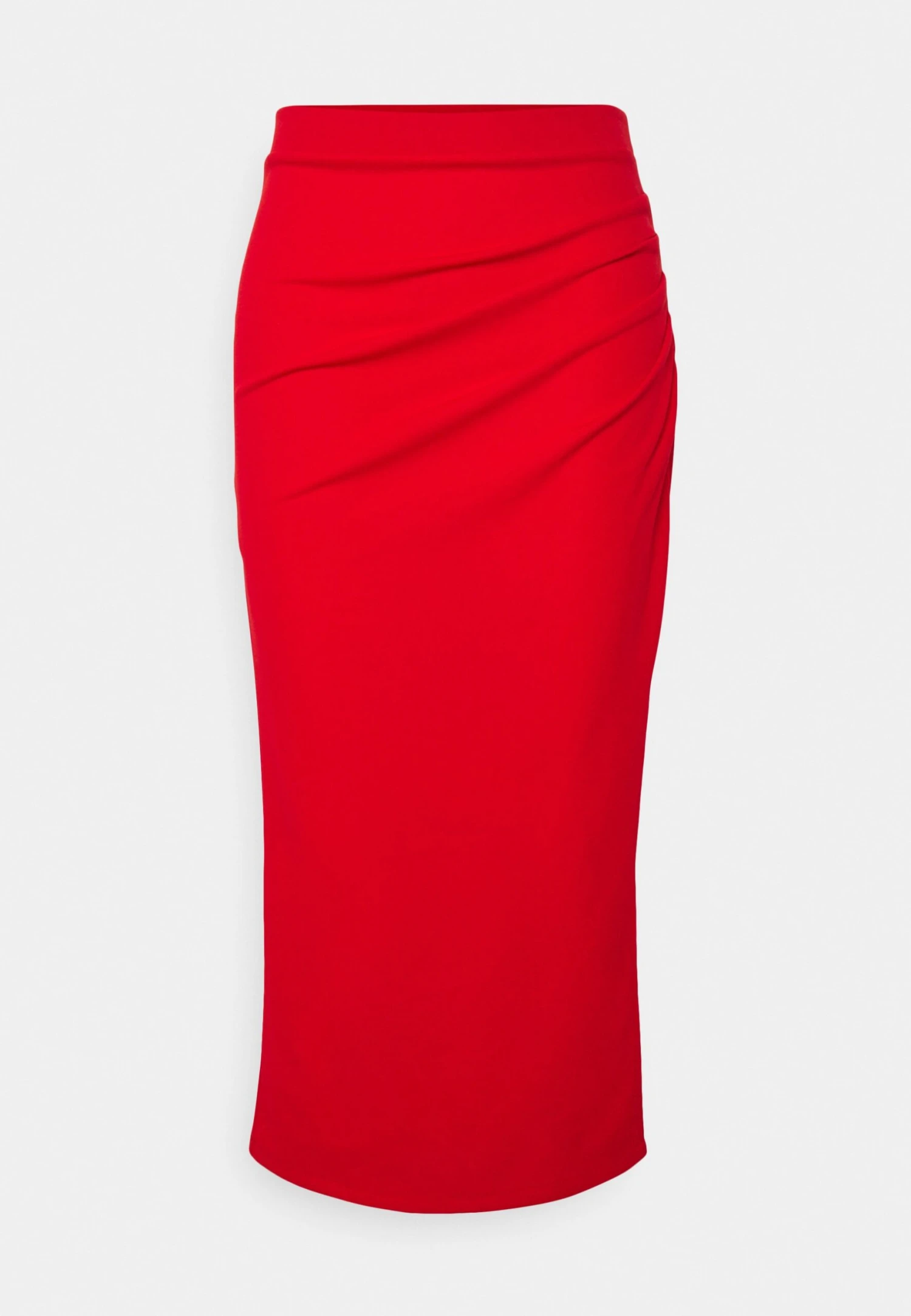 Wal G Reilly Rouched Midi Skirt - Jupe Crayon - Red 7 Wal G Reilly Rouched Midi Skirt - Jupe Crayon - Red – Image 5