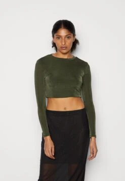 Wal G Nadia Long Sleeve - T-Shirt À Manches Longues - Khaki Green