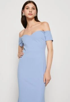 Wal G Rish Off Shoulder Maxi - Robe En Jersey - Powder Blue -Wal G 41888083873644a18697995f9ce8d607