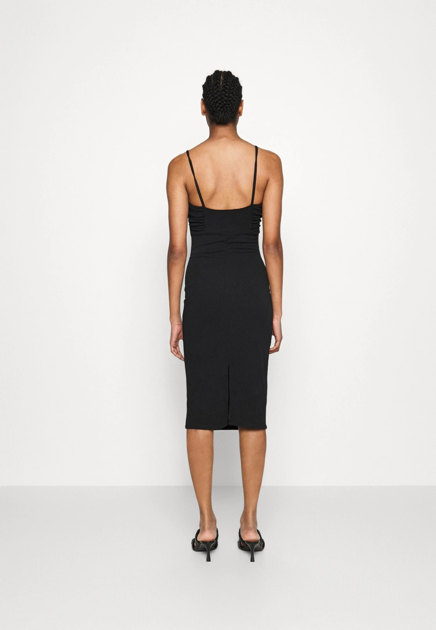 Cyndee Front Tie Midi Dress - Robe En Jersey - Black 5 Cyndee Front Tie Midi Dress - Robe En Jersey - Black – Image 3