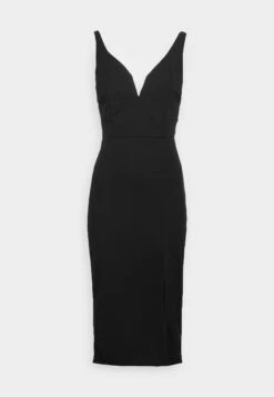 Isabelle Embroidered Midi - Robe De Soirée - Black