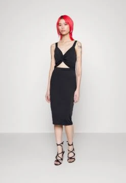 Wal G Wrap Cut Out Dress - Robe De Soirée - Black