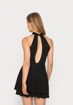Wal G Cheryl Halter Neck Skater Dress - Robe De Jour - Black -Wal G 44b9b1a0494f44e0a9964b8f5de1fbea