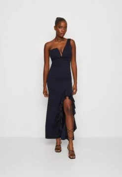Wal G Soya One Shoulder Maxi Dress - Robe En Jersey - Navy Blue